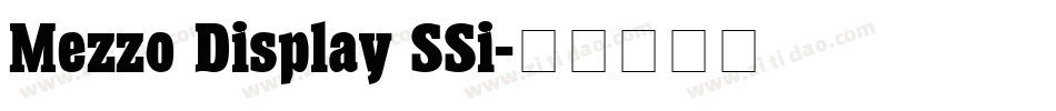 Mezzo Display SSi字体转换